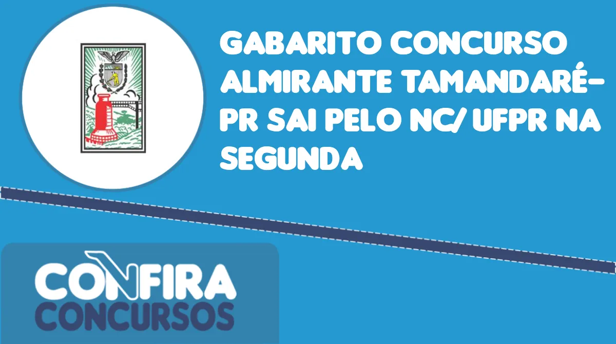 Gabarito concurso Almirante TamandaréPR sai pelo NC/UFPR